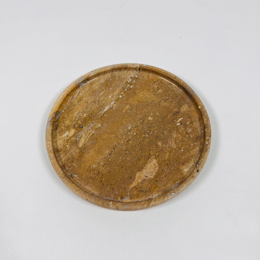 Yellow Travertine Plate