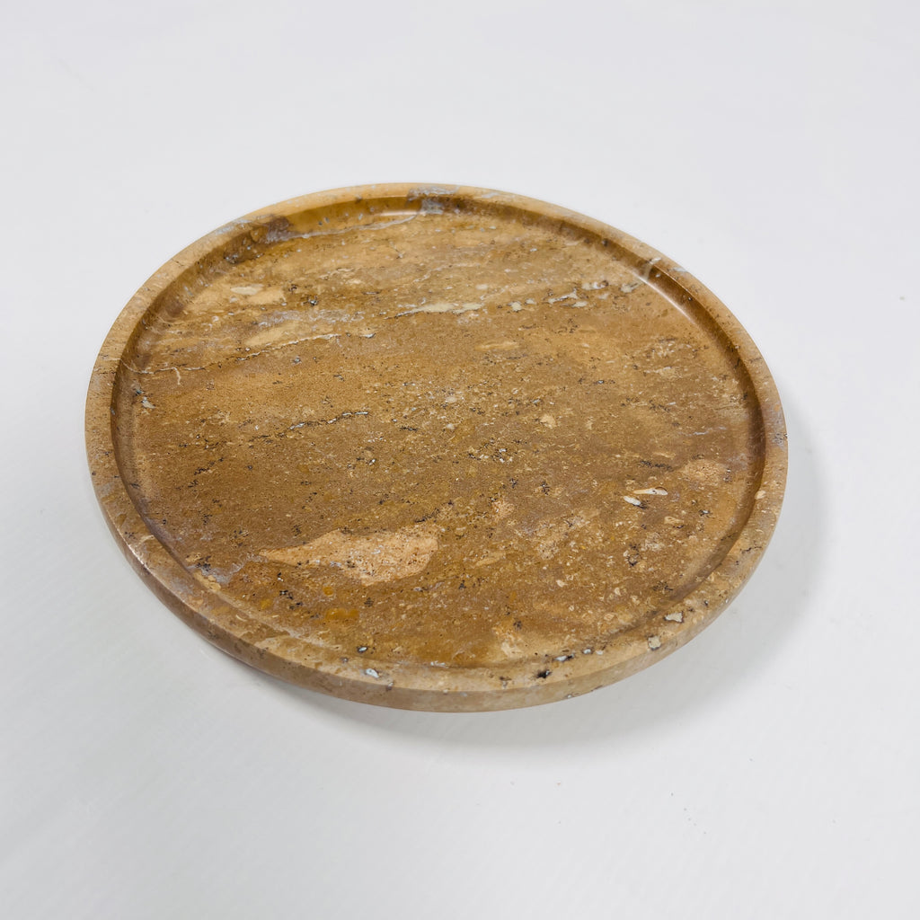 Yellow Travertine Plate