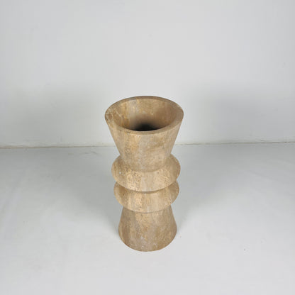 Pristine Vase - Travertine