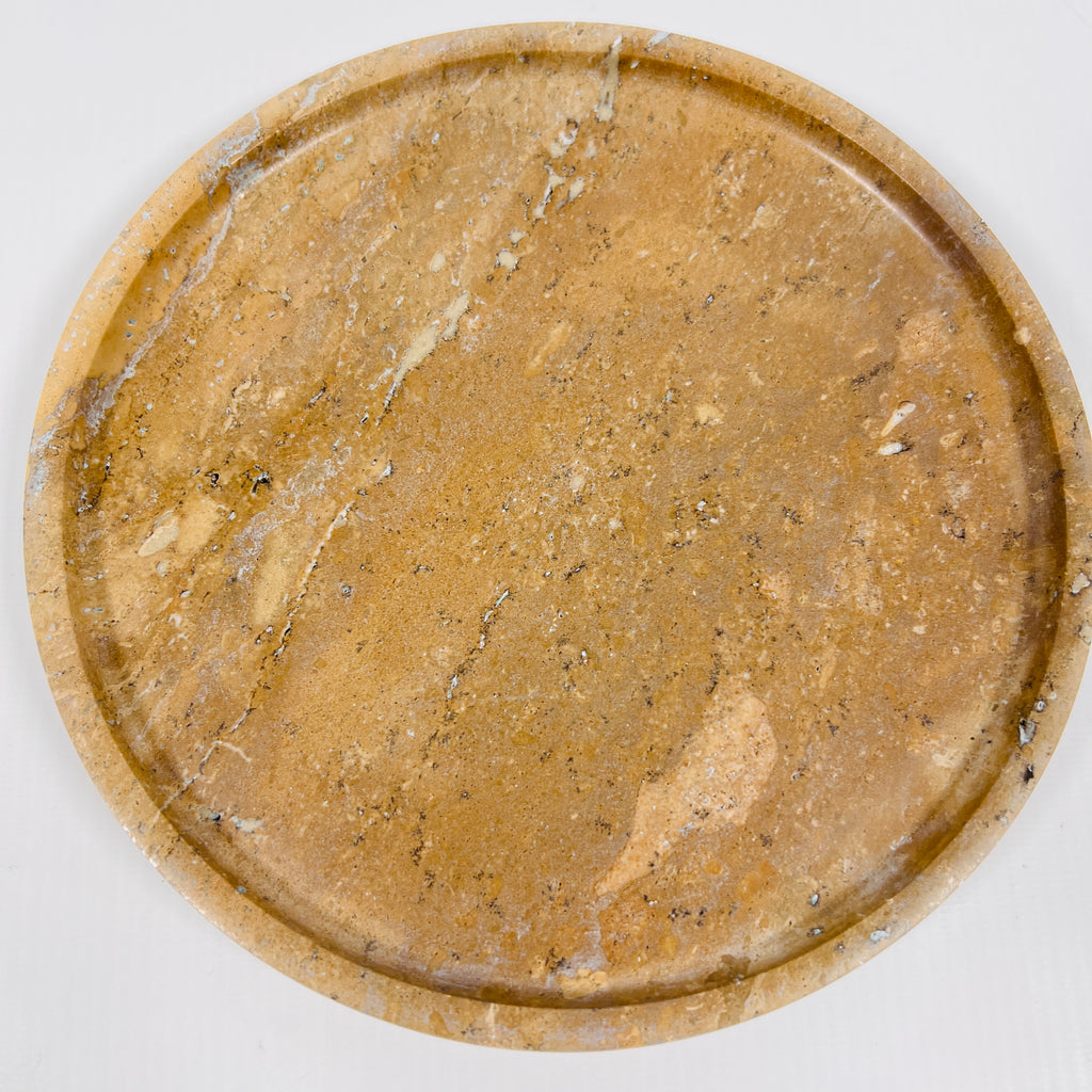 Yellow Travertine Plate