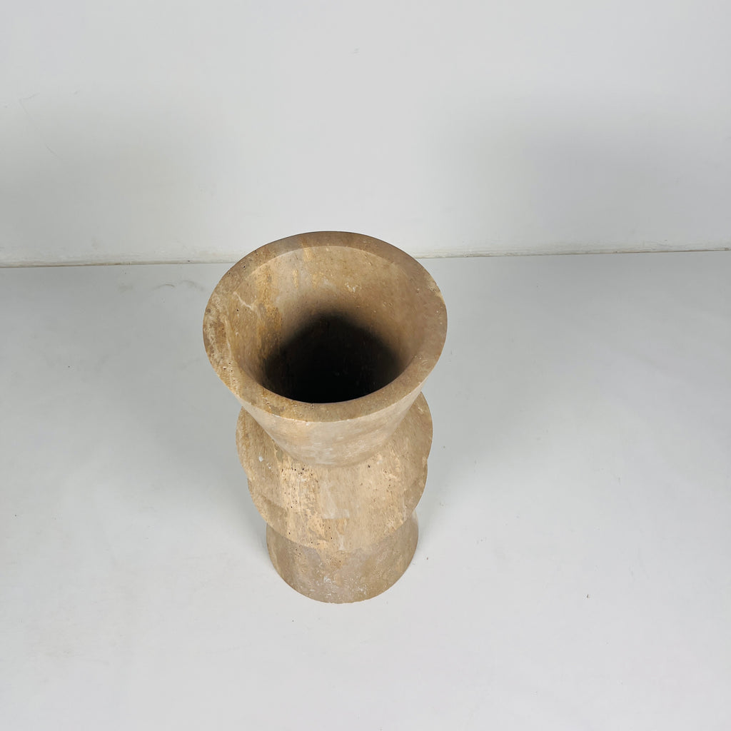 Travertine Ringed Vase