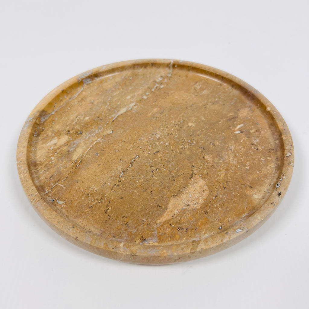 Yellow Travertine Plate