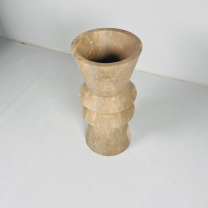 Pristine Vase - Travertine