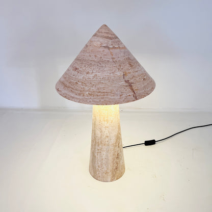 Cone-Head Table Lamp - Travertine