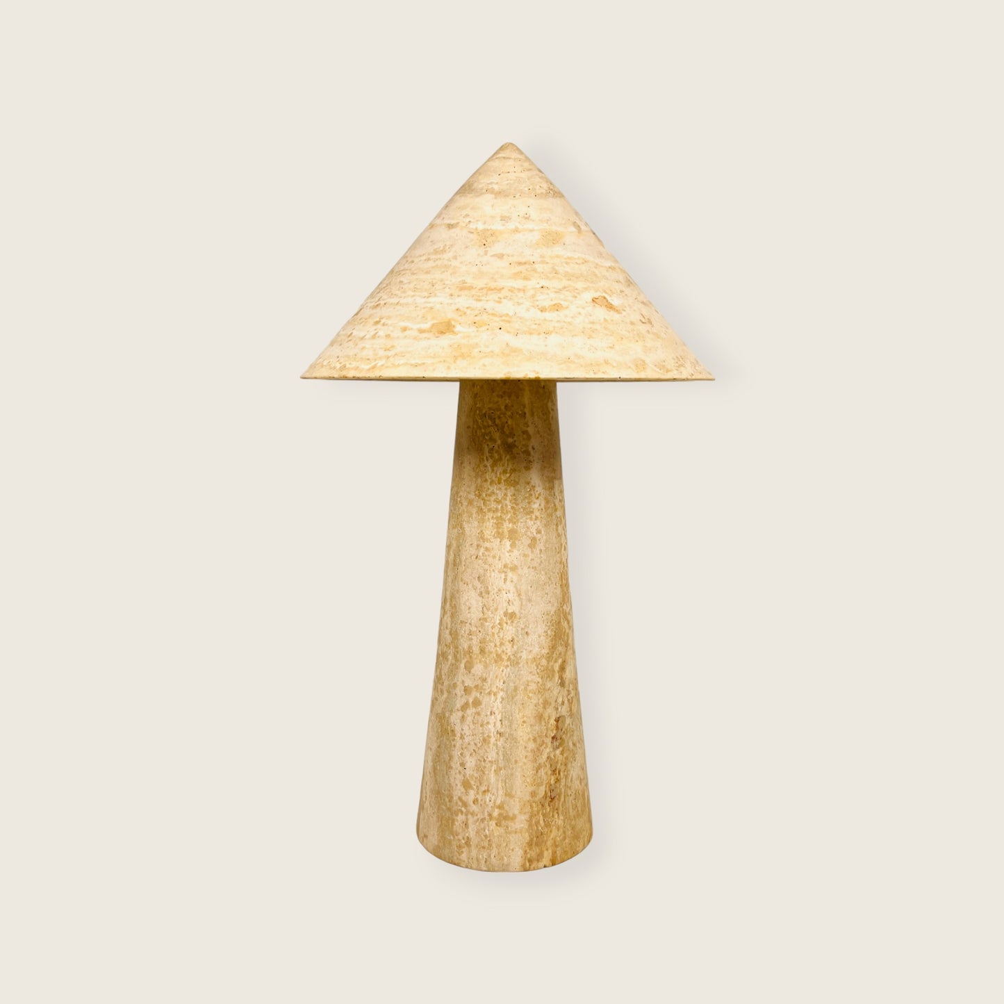 Cone-Head Table Lamp - Travertine