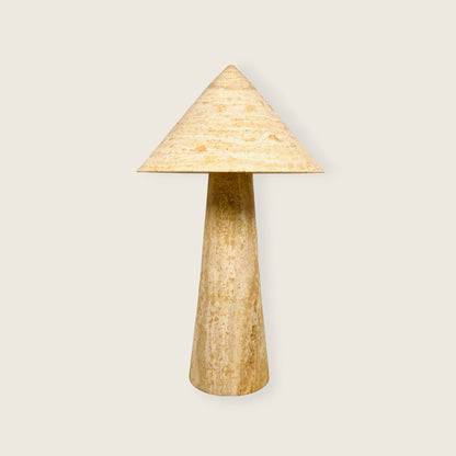 Cone-Head Table Lamp - Travertine