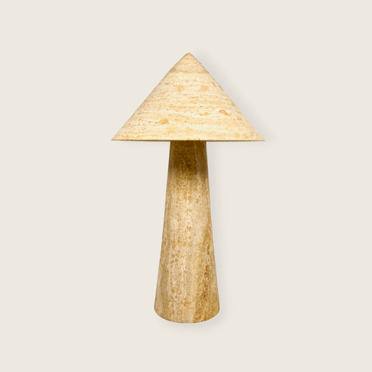 Cone-Head Table Lamp - Travertine