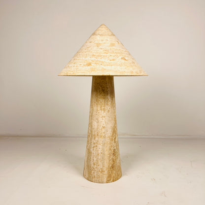 Cone-Head Table Lamp - Travertine