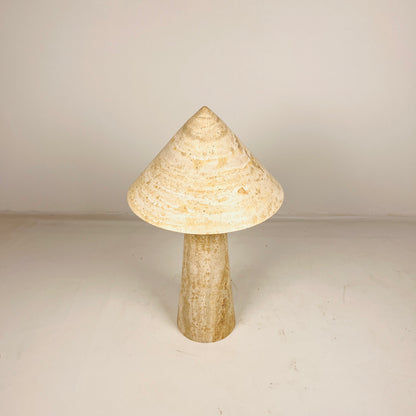 Cone-Head Table Lamp - Travertine