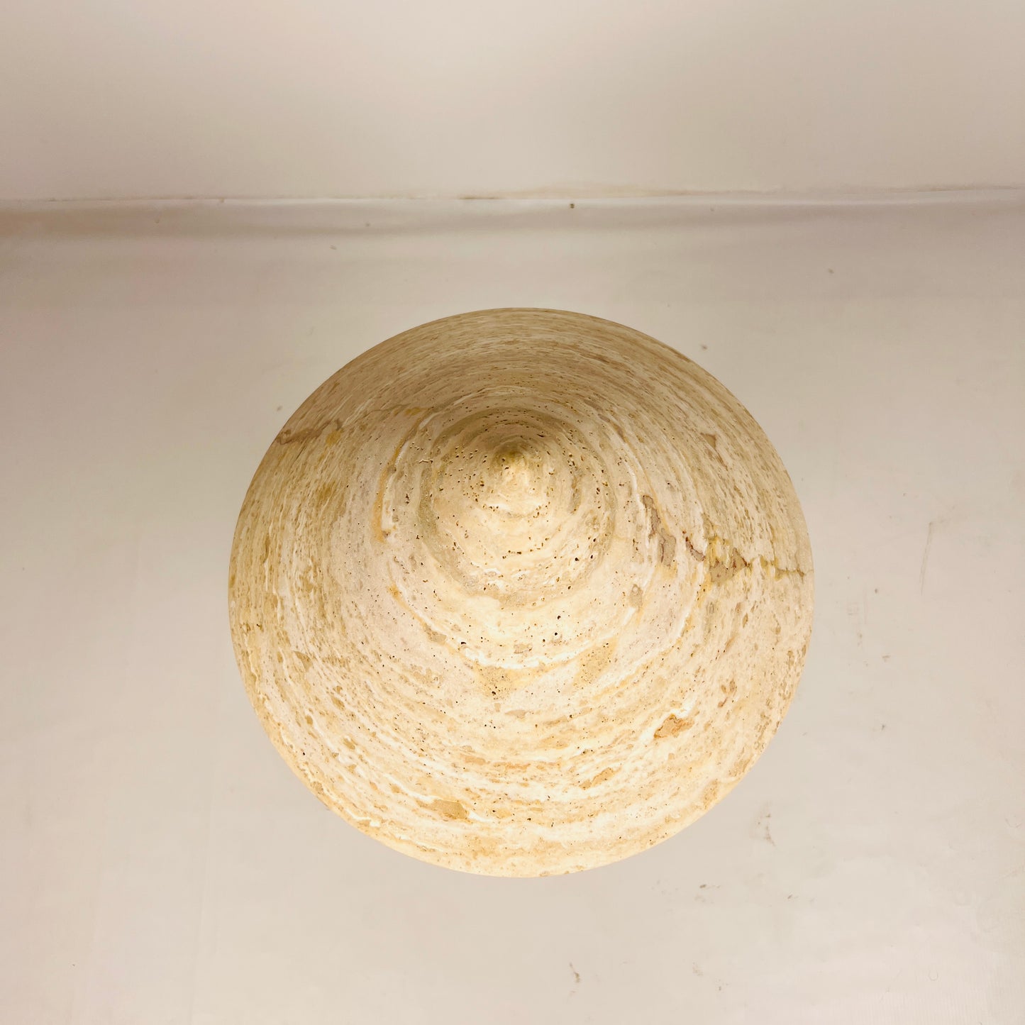 Cone-Head Table Lamp - Travertine