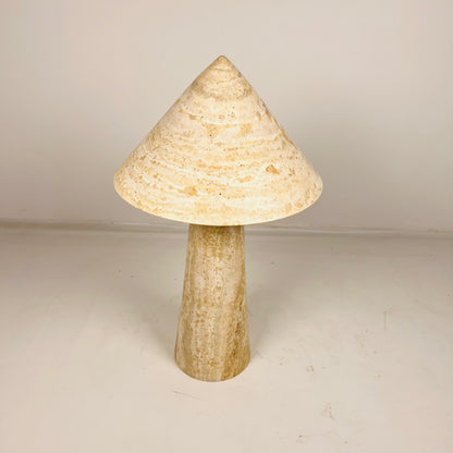 Cone-Head Table Lamp - Travertine