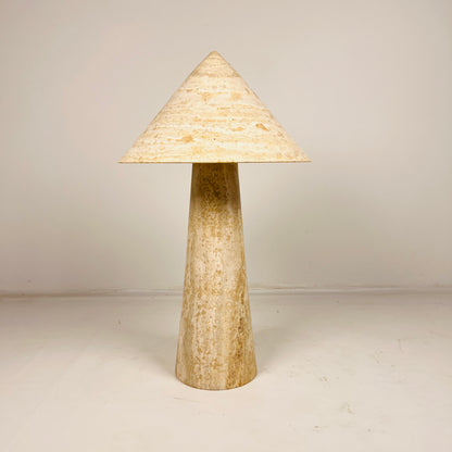 Cone-Head Table Lamp - Travertine