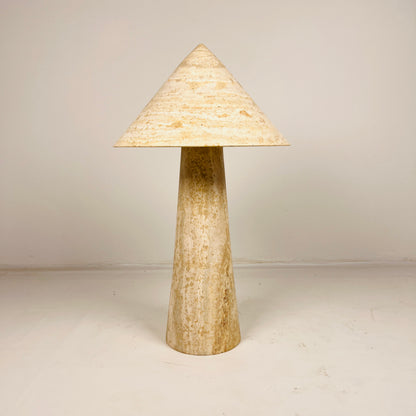 Cone-Head Table Lamp - Travertine
