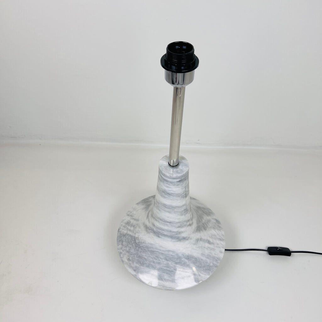 Bulged Saucer Grey Streaked Table Lamp