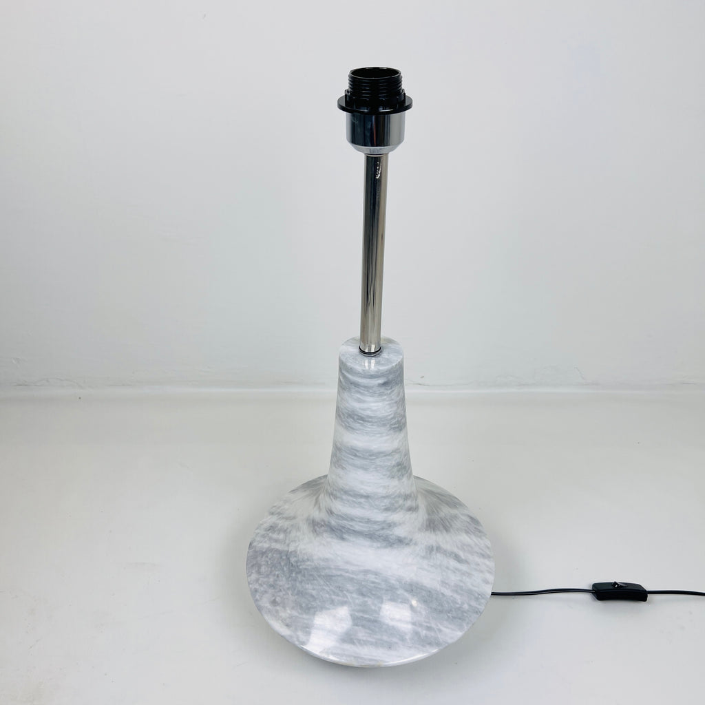 Bulged Saucer Grey Streaked Table Lamp