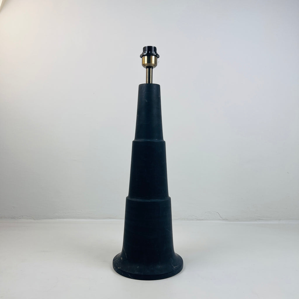 Stepped Black Table Lamp