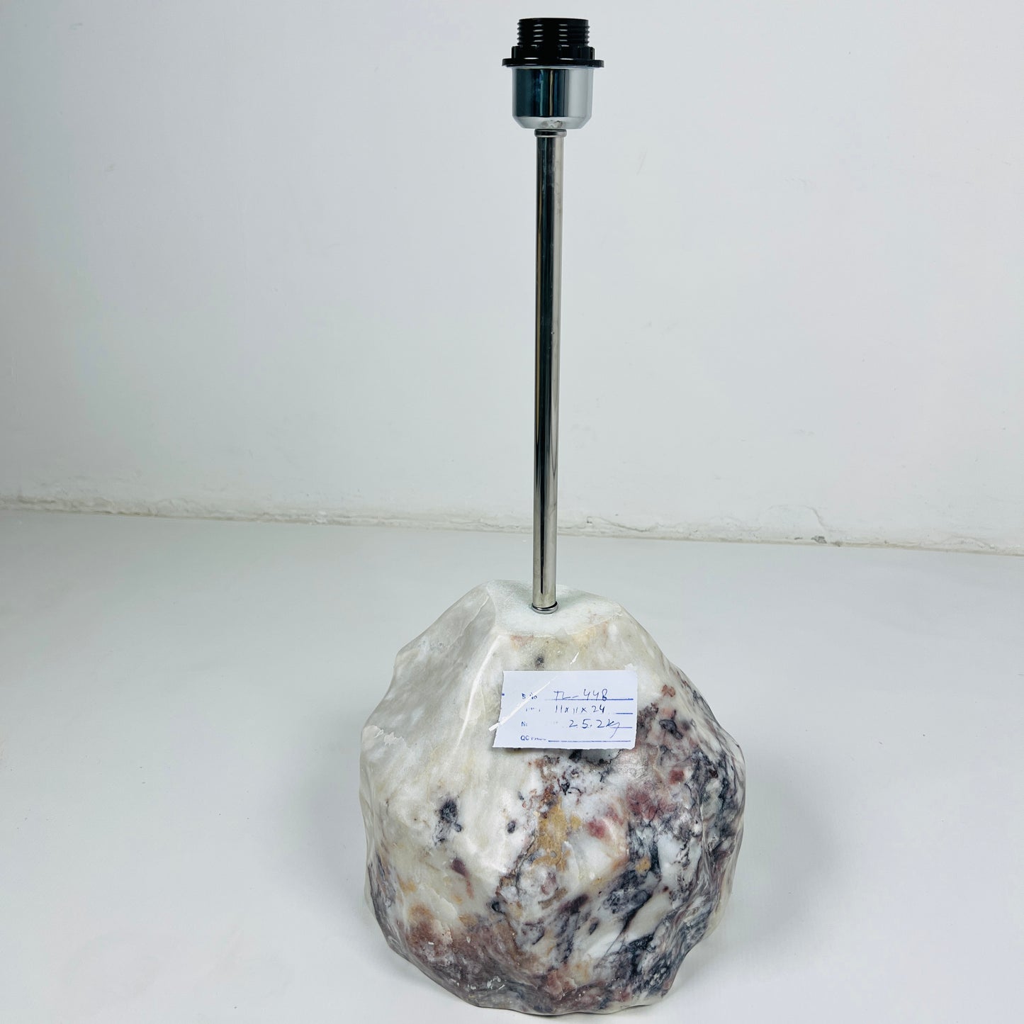 Stone Base Lamp - Red & White