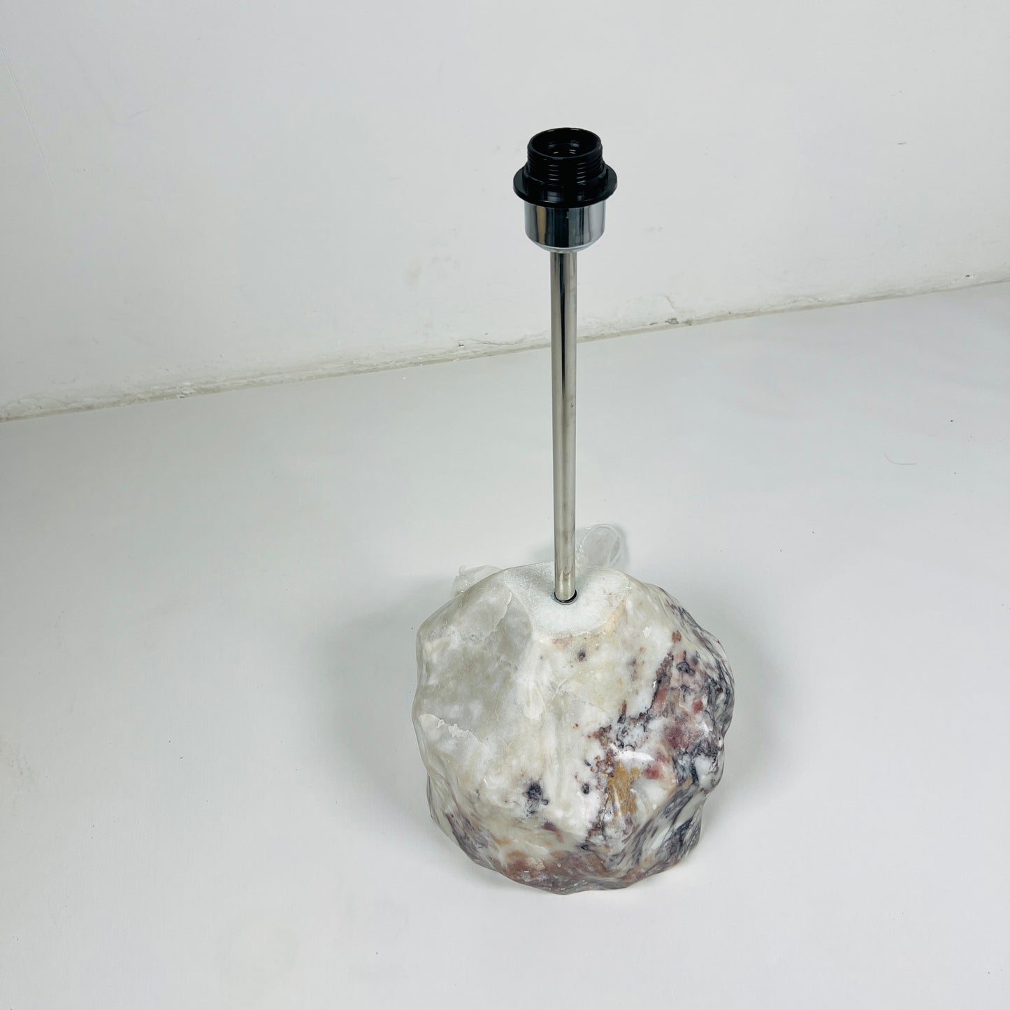 Stone Base Lamp - Red & White