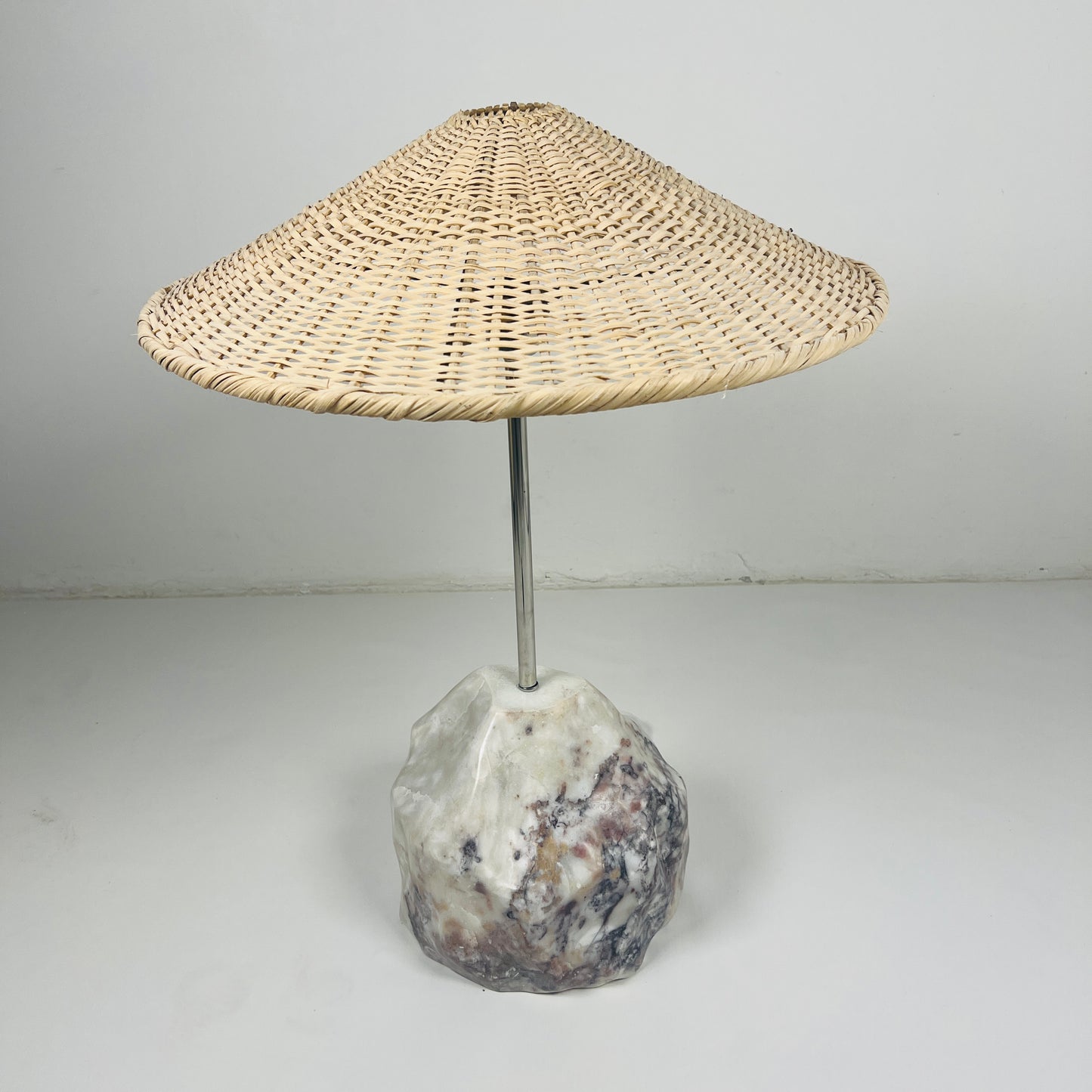 Stone Base Lamp - Red & White