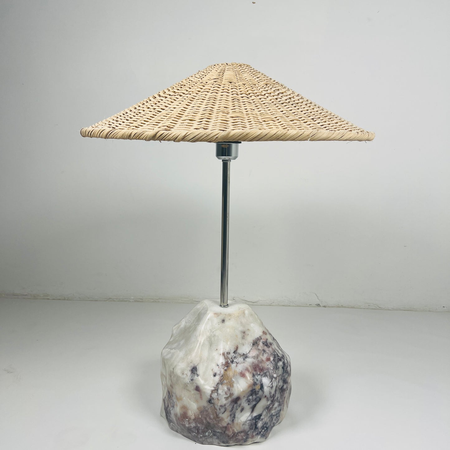 Stone Base Lamp - Red & White