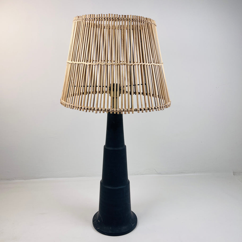 Stepped Black Table Lamp