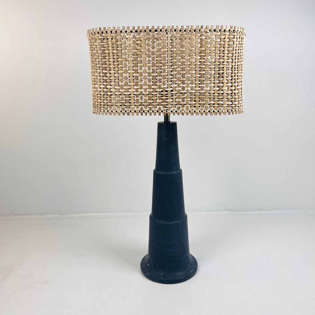 Stepped Black Table Lamp