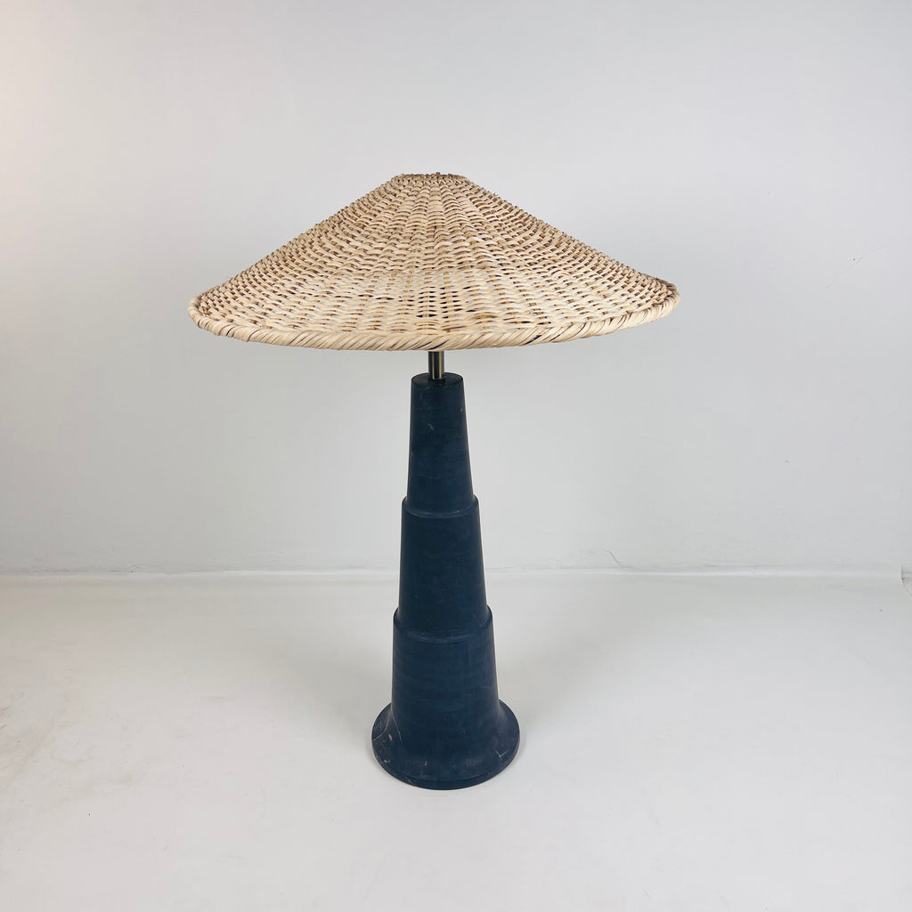 Stepped Black Table Lamp