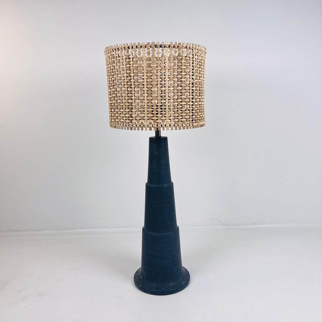 Stepped Black Table Lamp