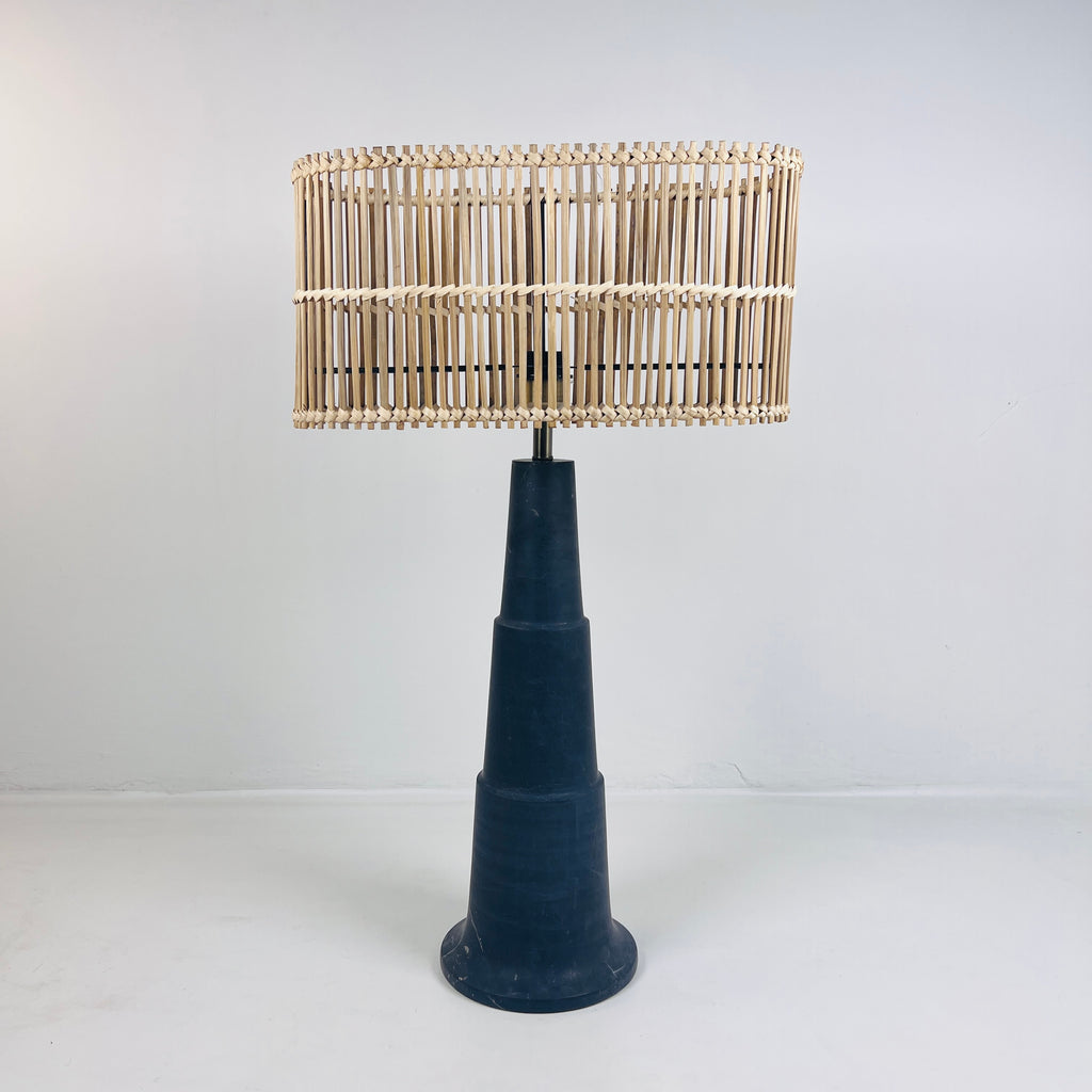 Stepped Black Table Lamp