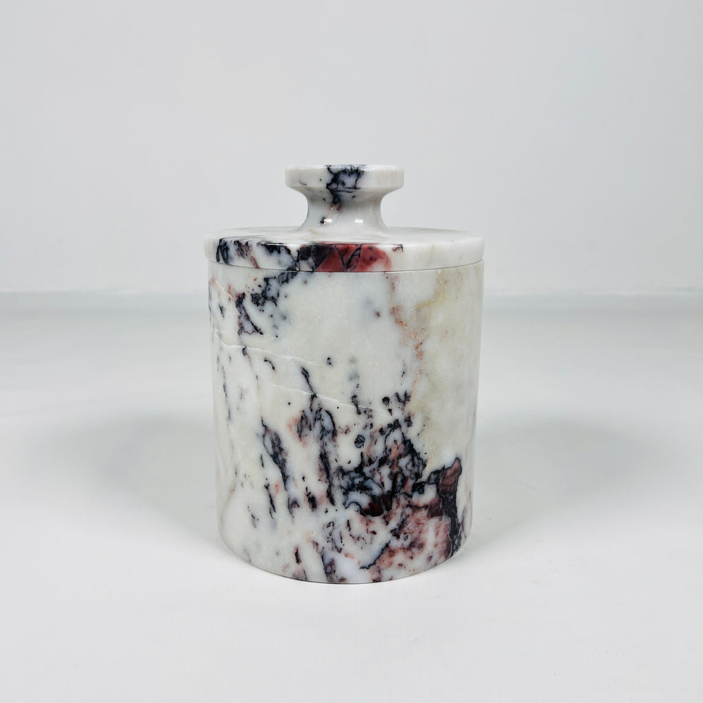 Red And White Marble Jar