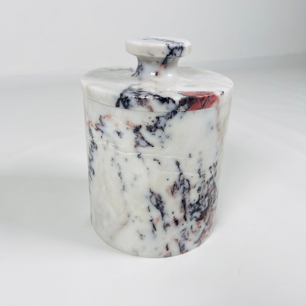 Red And White Marble Jar