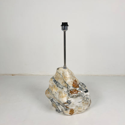 Tall Stone Lamp - Red & White