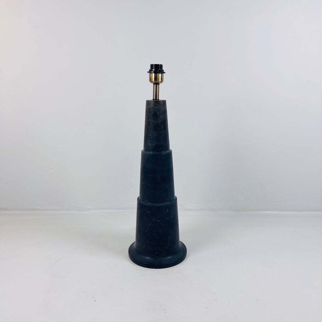 Stepped Black Table Lamp