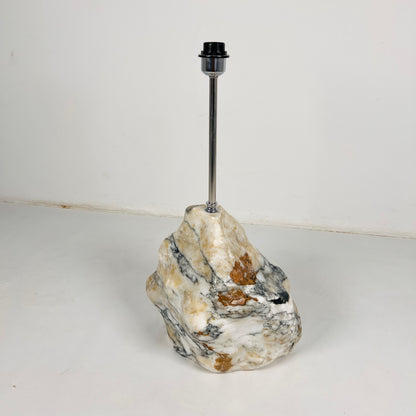 Tall Stone Lamp - Red & White