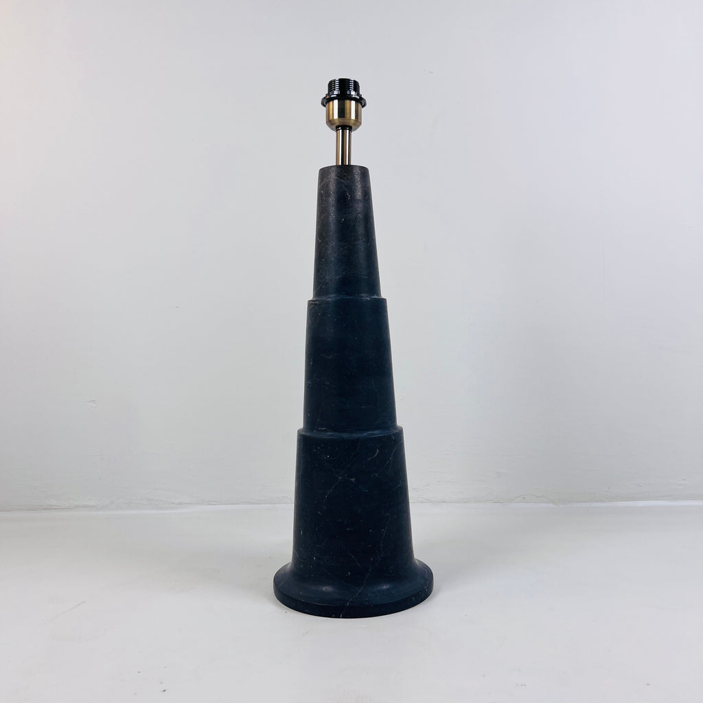 Stepped Black Table Lamp