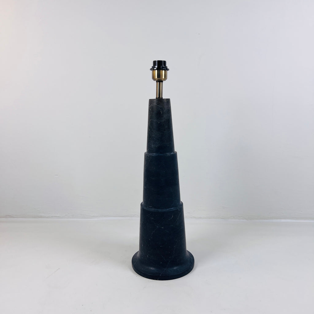 Stepped Black Table Lamp