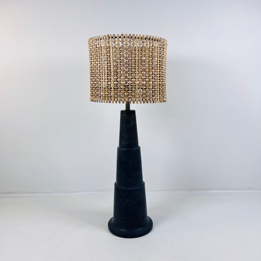 Stepped Black Table Lamp