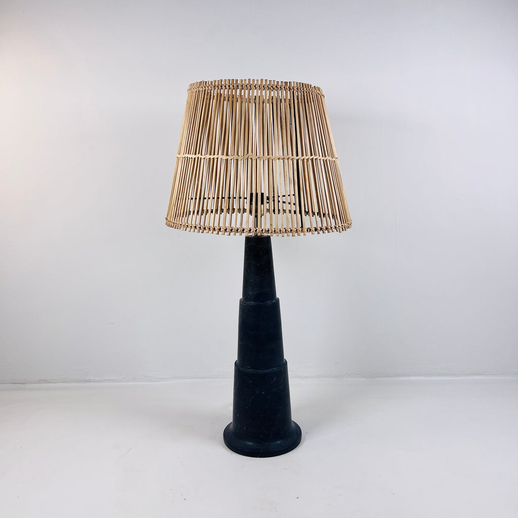 Stepped Black Table Lamp