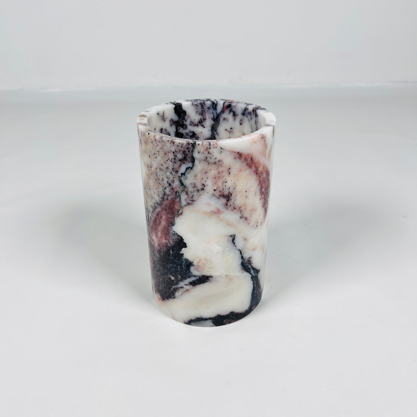 Marble Bottle Holder - -Red & White