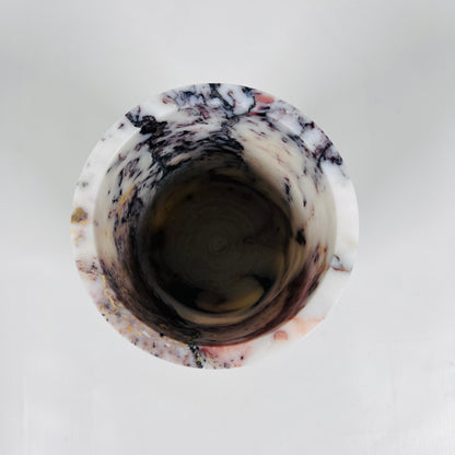 Marble Bottle Holder - -Red & White