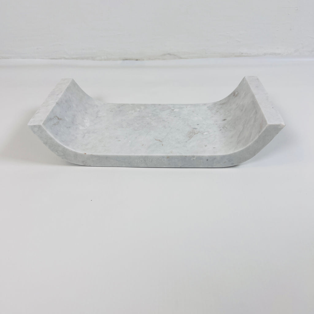 Travertine Grey Curved Tray