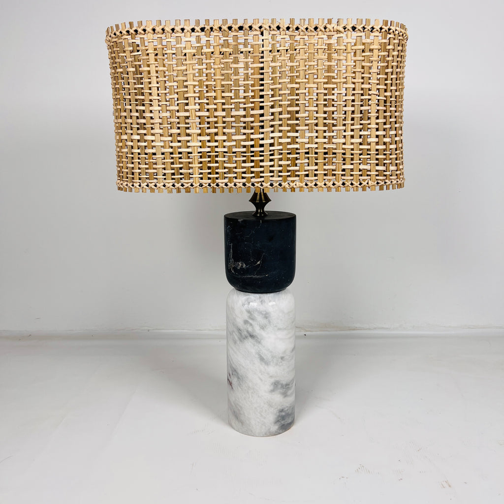 Cup Topped Black Table Lamp