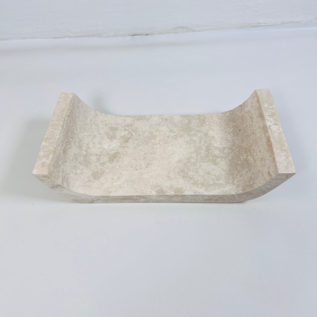 Travertine Grazed Curved Tray