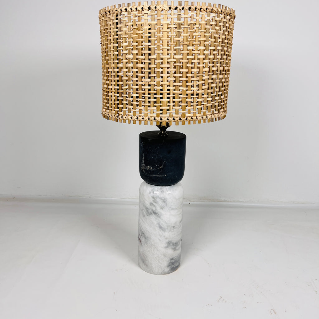 Cup Topped Black Table Lamp