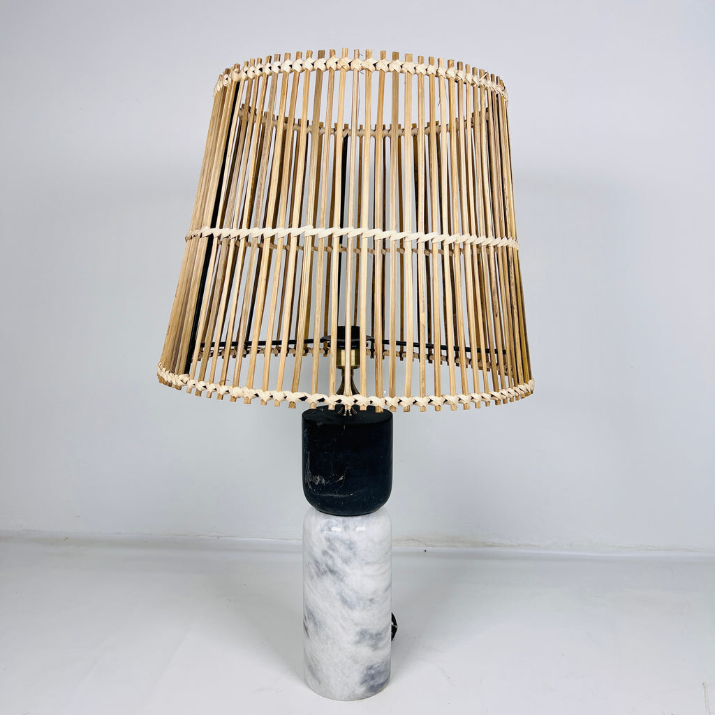 Cup Topped Black Table Lamp