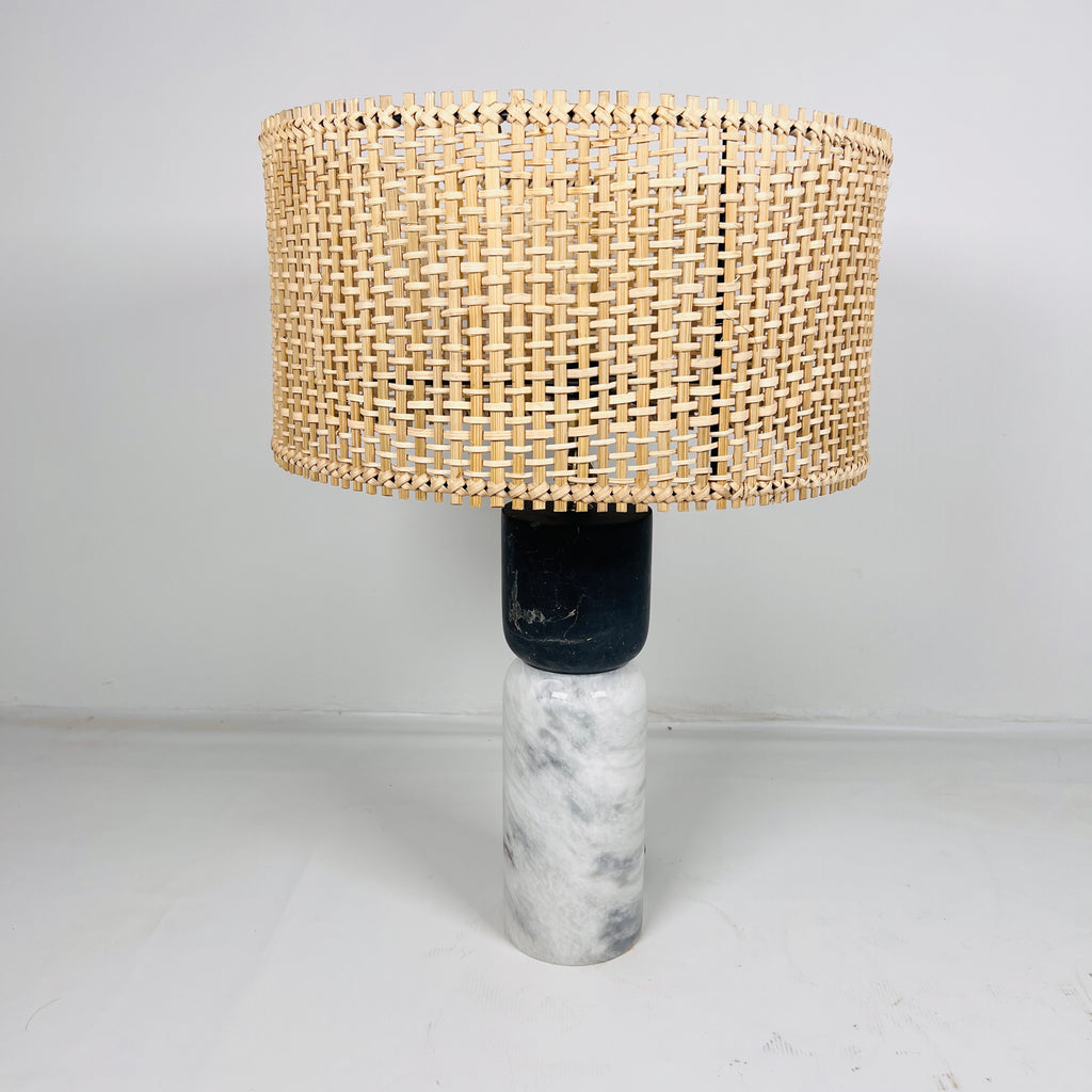 Cup Topped Black Table Lamp