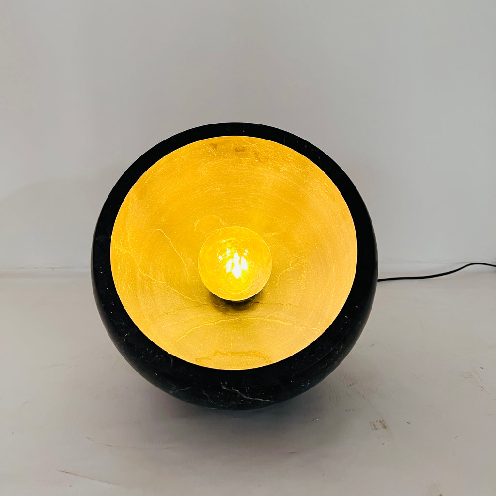 Semi Spherical Black Table Lamp