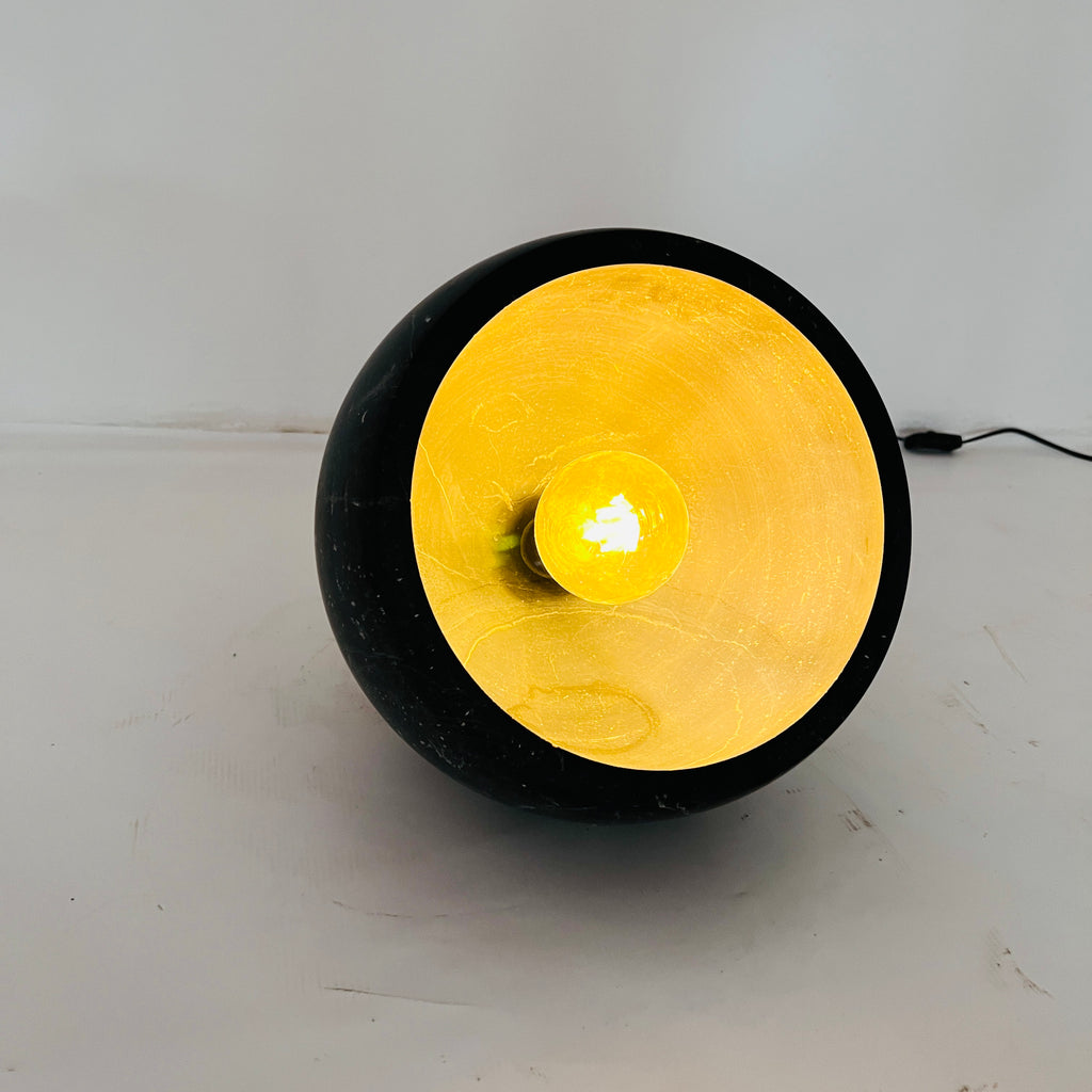 Semi Spherical Black Table Lamp