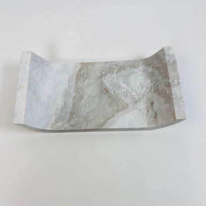 Travertine Grey Marked Curved Tray