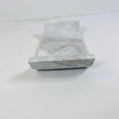 Travertine Grey Marked Curved Tray